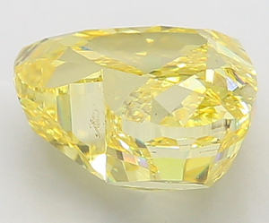 Pierre précieuse de laboratoire certifiée IGI, taille cœur, jaune fantaisie vif, SI1, 7,50-7,90 carats, pour la fabrication de bijoux fins de qualité supérieure - Product Image 1