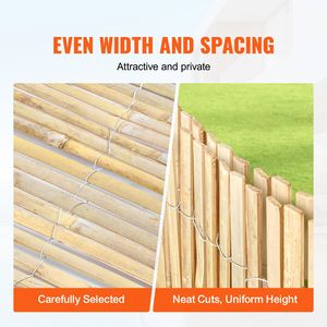 Recinzione in Bambù Naturale Ecologica, Pannello Decorativo Alto 1,8 m x Lungo 3,9 m, Schermo per Privacy - Product Image 2