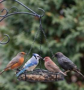 Fine Quality Black Matte Finish <b>Bird</b> Feeding <b>Stand</b> Decorative Outdoor Feeder For Garden Balcony Patio Use For <b>Birds</b> Garden Dec - Product Image 3