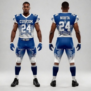 Kit d'uniforme de football américain entièrement sublimé de qualité supérieure avec tissu hyper respirant et anti-humidité, logos d'équipe personnalisés - Product Image 1