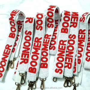 Correa de Bolso con Letras Bordadas a Mano con Cuentas de Cristal, Diseño de Lujo Moderno, Hecho a Mano, Color y Forma Personalizables - Product Image 6