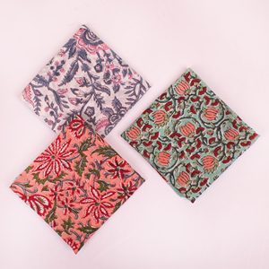 Handmade Block Printed Cotton Multicolor Eco Friendly Neck Scarf Floral Fashion <b>Bandana</b> Unisex Outdoor Bohemian Style Face Cover - Product Image 4