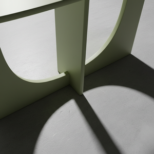 MESA DE CONSOLA/MESITA DE APORTE con Madera de Caucho Duradera y Chapa de Roble MDF para Comedor y Restaurante, Decoración del Hogar, Color VERDE - Product Image 5