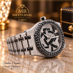Reloj MB ETERNAL Diamond de 41 mm, Cuadrado, Analógico, de Cuarzo, con Cristal de Zafiro, Automático, de Lujo, para Hombre y Mujer, con Cierre Desplegable de Acero Inoxidable - Product Image 1
