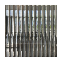 Verre cannelé ultra-transparent diffuseur de lumière disponible en OEM, 4 mm, 5 mm, 6 mm, certifié SGCC pour les cloisons intérieures