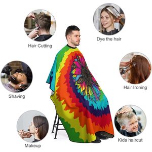 Hysaf Apparels Co Cape de Coiffure Marron en Polyester Imperméable Écologique Confortable pour Salon de Barbier 160*140cm avec Bouton-Pression au Cou - Product Image 6