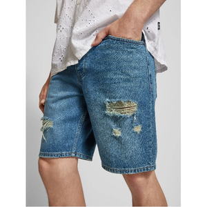 High Quality Casual <b>Jeans</b> Cotton Men's Shorts Wholesale Price Outdoor Sports Wear Factory Customized Men Loose Fitness Casual - Product Image 3