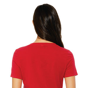 Camiseta blanca con cuello en V para mujer, 100% algodón peinado Airlume, manga corta, jersey ligero, estilo casual, nuevo diseño. - Product Image 5