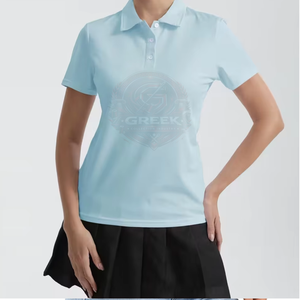 Botón con Logotipo Personalizado para Camisas de Mujer, Ropa Premium Transpirable para Golf, Uniformes Escolares y Corporativos con Tela y Color Personalizados - Product Image 1