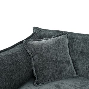 Divani da Soggiorno Grigi a Tre Posti con Due Poggiapiedi 2018 - Product Image 4