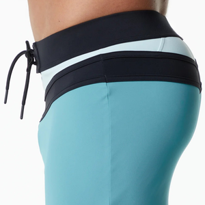 Shorts de bain pour homme Aqua Blue Black Board, séchage rapide, cordon de serrage, pour surf, natation, plage, vêtements de sport aquatiques performants - Product Image 5