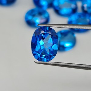 Topaze bleue suisse facettée 10x12mm, pierres précieuses naturelles, topazes bleues pour bijoux faits à la main, bagues, boucles d'oreilles, vente en gros - Product Image 2