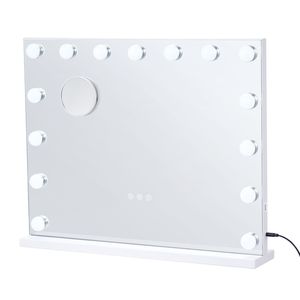 Luci per Specchio da Trucco Hollywood con 15 Lampadine Dimmerabili, 3 Modalità di Illuminazione, Specchio da Tavolo con Ingrandimento 5X Rimovibile - Product Image 1