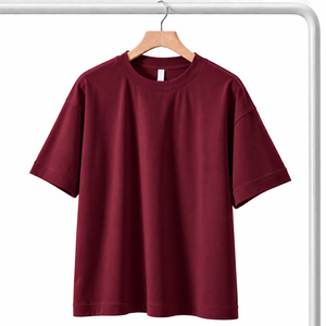 Camiseta de Jersey de Algodón de Alta Calidad, Corte Holgado con Hombros Caídos, Personalizable con Etiqueta Privada, Fabricante - Product Image 3