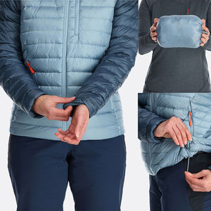 Vestes matelassées d'hiver pour femmes, en coton et polyester, imperméables, coupe-vent, à capuche, design personnalisé, grandes tailles, logo frontal, vente en gros - Product Image 5