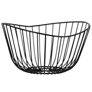 Corbeille à fruits moderne en fil métallique noir, panier décoratif central pour une décoration intérieure élégante et une touche d'accentuation - Product Image 3