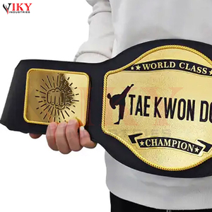 Ceintures de championnat de Taekwondo personnalisées plaquées or pour arts martiaux, boxe et combats, vente en gros à prix direct usine - Product Image 2
