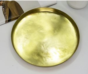 Contemporary Golden Metal Eco-Friendly <b>Tray</b> Sustainable Plate Dish Home Decor Dresser Decorative <b>Trays</b> Key Trinket <b>Candle</b> <b>tray</b> - Product Image 5