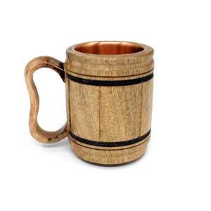 Classic Wood Tea <b>Cup</b> and <b>Saucer</b> Set Durable Leak-Proof Eco-Friendly Round Shape Business Gift Skies Traders Model WCS01 - Product Image 4
