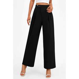 Pantalon Palazzo Élégant et Respirant Taille Haute pour Femme, Coupe Ample, Idéal pour le Bureau et les Tenues Décontractées, Service OEM - Product Image 6