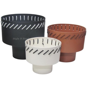 Maceta Surahi de Hierro con Recubrimiento en Polvo, Duradera y Multiusos para Interiores con Drenaje - Product Image 2