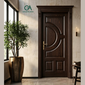 Puerta de Panel de Diseño Interior Moderno en Madera Sólida, Diseño Arquitectónico Curvo, Calidad de Exportación GA-35S - Product Image 1
