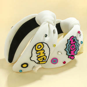 Diadema con Cuentas Coloridas OMG WOW para Mujer, Hecha a Mano, Diadema Decorativa para el Cabello - Product Image 1