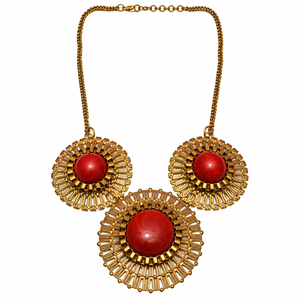 Collar de latón con tono plateado antiguo, diseño de gargantilla ancha texturizada, joyería llamativa, moda al por mayor - Product Image 3