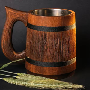 Bouteille en bois rustique - Product Image 1