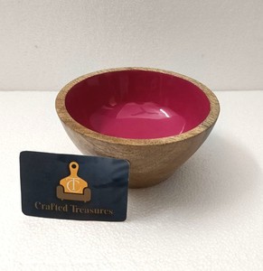 Tazón de Servir de Madera de Acacia Natural de Alta Calidad, Mini Tazón de Lujo Ecológico para Cocina, Vajilla, Tazón para Sopa y Aperitivos - Product Image 5