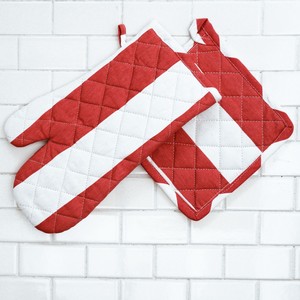 100% Cotton Modern Style Woven Oven Mitts Gloves Pot Holders Heat Resistant Waterproof Dishwasher Safe <b>Digital</b> Printed Food - Product Image 5