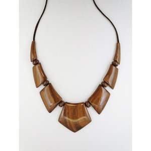 Handmade Natural Vintage Style Wooden Necklace Jewelry for Women Bamboo and Wood <b>Crafts</b> - Product Image 6