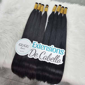 Extensiones de Cabello Humano Virgen Liso Natural, Paquetes de Cabello 100% Natural al por Mayor para Mujeres - Product Image 1
