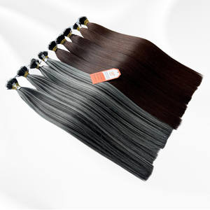 Punta plana de queratina, extremo grueso, venta al por mayor, extensión de cabello humano 100%, Punta Plana U Nano I, cabello europeo, fusión caliente, Unión de cabello - Product Image 1