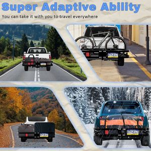 Heavy Duty 500 Lbs Trailer Hitch Cargo Carrier Rack 60\" X 24\" X 6\" Folding Luggage Basket Fits 2\" Cargo Control Accessory - Product Image 5
