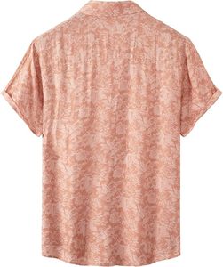 เสื้อฮาวายชาย Aura Tropical แขนสั้น ติดกระดุม ลายดอกไม้ สำหรับฤดูร้อน ใส่สบายๆ ไปชายหาด เสื้อเชิ้ต Aloha น้ำหนักเบา ระบายอากาศได้ดี - Product Image 3