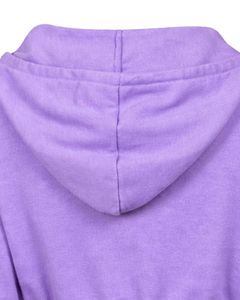 Womens Lavender <b>Cropped</b> <b>Zip</b> <b>Up</b> Hoodie Slim Fit Long Sleeve Casual Streetwear Cotton Fleece Sweatshirt Custom Logo ODM Factory - Product Image 5