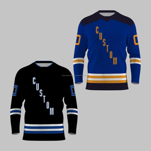 Camiseta de hockey sobre hielo transpirable Unisex OEM y ODM, ropa deportiva con logotipo personalizado para adultos, venta al por mayor, uniforme de hockey sobre hielo para hombres y mujeres - Product Image 1