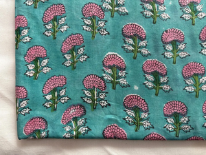 Hand Block Printed Cotton <b>Fabric</b>, Indian cotton Textile, Traditional Sanganeri <b>Fabric</b> wholesale - Product Image 2