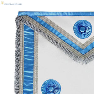 Tablier de Régalia Maçonnique Personnalisable de Qualité Supérieure, Broderie Élégante, Construction Durable en Peau d'Agneau, Épingle de Sûreté Cousue, Classique - Product Image 6