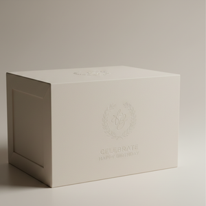 Boîtes à gâteaux jetables écologiques et recyclables en carton ondulé avec fermeture magnétique et poignée, personnalisables avec logo/design graphique (héliogravure/sérigraphie) - Product Image 5