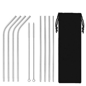 Pailles réutilisables classiques en acier inoxydable, accessoires de boisson durables et écologiques pour un usage quotidien - Product Image 5