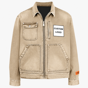 Tela para Chaqueta Vaquera OEM, Nueva Moda, Alta Calidad, Logotipo Personalizado Bordado para Hombre, Estilo Salpicado de Pintura, Primavera, Ocio, Casual, Tejido - Product Image 3