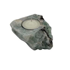 Support de bougie en pierre naturelle sculptée à la main en fluorite, agate et pierres précieuses, pour la lithothérapie, vente en gros - Product Image 1