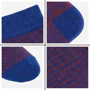 Crew <b>Socks</b> Geometric Pattern Blue Breathable <b>Running</b> <b>Socks</b> for Adults Spring Season - Product Image 4