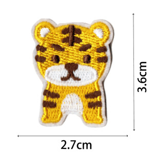 <b>Cute</b> Animal 3D Embroidered Iron-On Applique Patch Set with Flower & Heart Designs - Product Image 2