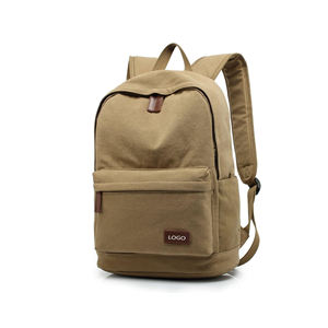 <b>Canvas</b> Casual <b>Backpack</b> Unisex Softback 20-37L Zipper Closure Daily Use Functional Interior Pocket - Product Image 3