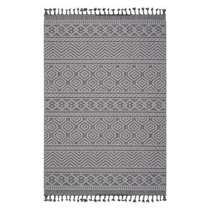 Set di Tappeti Geometrici Grigio/Bianco 5X7 per Interni/Esterni della Collezione LOOM and LUXE - Product Image 2