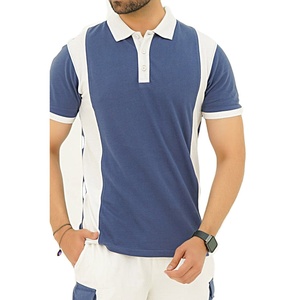 <b>Men</b> Blue <b>White</b> Color Block Polo Shirt Shorts Summer Set Casual Short Sleeve Button Up Collar Breathable Cotton Lightweight 2026 - Product Image 3