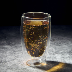 Indian Artisan <b>Double</b> <b>Wall</b> Borosilicate Glass Mug Reusable Thermal Tea Coffee <b>Cup</b> Heat Resistant Drinkware Wholesale Price Bulk - Product Image 2